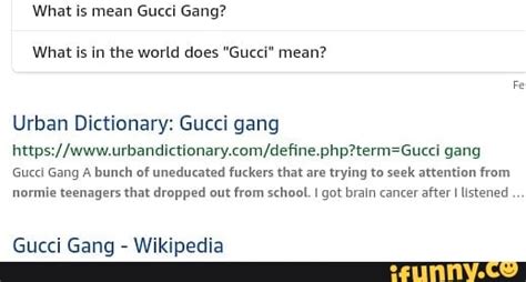 gucci backpack urban dictionary|Gucci meaning urban.